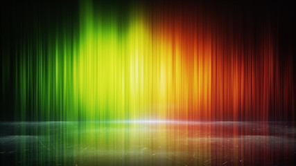 Poster - colorful light lines and reflection abstract background