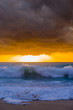 Stormy evening at the beach