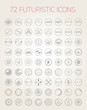 Abstract vector futuristic icons
