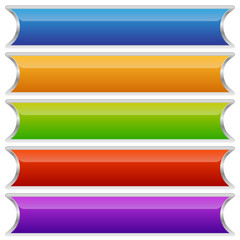 Aufkleber - Set of colorful buttons, banners or plaques