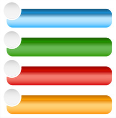 Aufkleber - Empty button, banner background in more colors.
