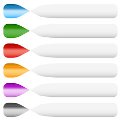 Aufkleber - Empty button, banner background in more colors.