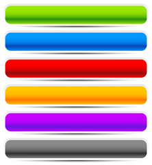 Aufkleber - Set of oblong button, banner backgrounds in several colors.