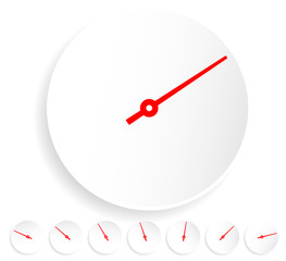 Poster - Dial, gauge with red needle on white