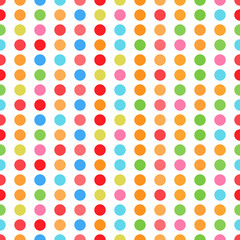 Poster - Pattern with circles, dotted background. Seamlessly repeating.