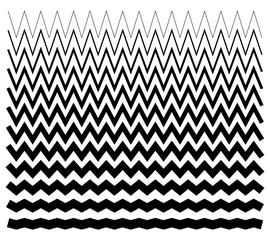 Poster - Edgy, pointed zig zag lines, jagged lines.