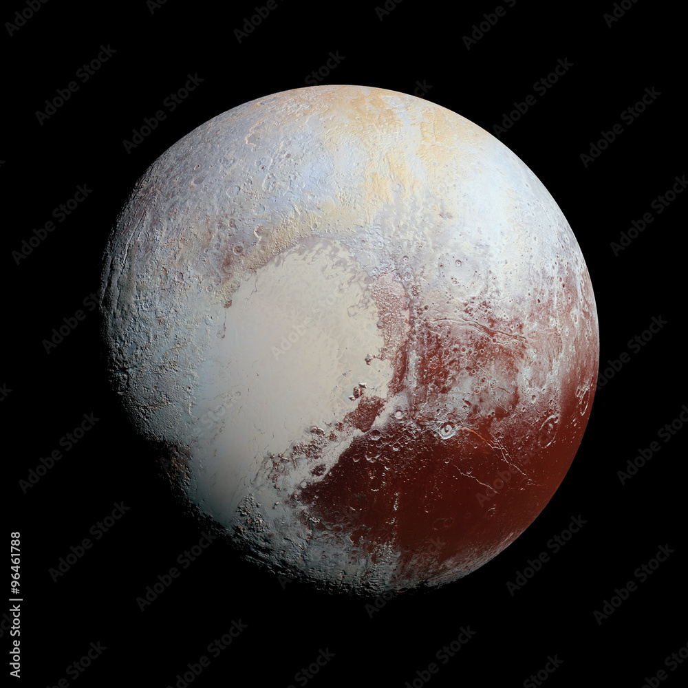 Pluto Planet Solar System space isolated - obrazy, fototapety, plakaty 