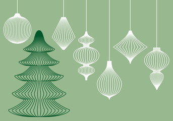 Wall Mural - Christmas ornaments, vector set