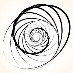 Poster - Abstract circular element. Spinning, swirling forms, shapes. Sin