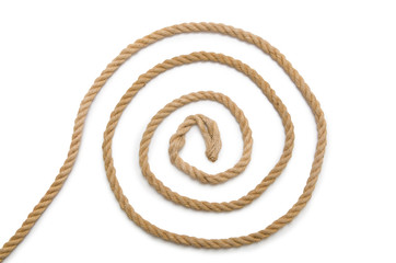 Concept with long hemp rope