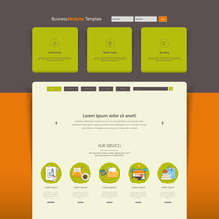 Wall Mural - flat colorful website template design
