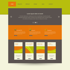 Wall Mural - flat colorful website template design