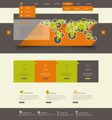 Wall Mural - flat colorful website template design