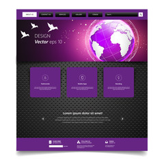 Canvas Print - business dark website design template.