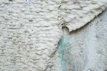 Limescale,white mineral deposit on the wall