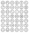 © bsd studio - Household linear icons set