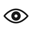 Retina scan eye flat icon for medical apps and websites