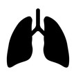 Human lung flat icon for app and website