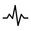 Heart monitor pulse line art icon for medical apps and websites