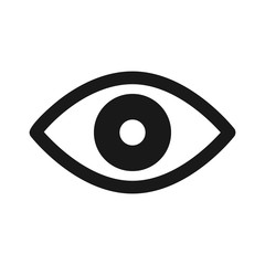 retina scan eye flat icon for medical apps and websites