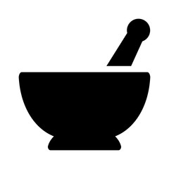 Wall Mural - Mortar and pestle pharmacy flat icon for apps and websites