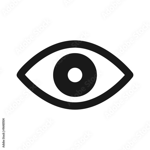 Fotografía Retina scan eye flat icon for medical apps and websites