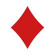 Playing card diamond suit flat icon for apps and websites