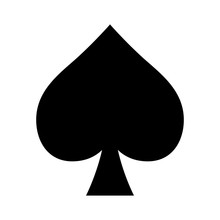 Playing Card Spade Suit Flat Icon For Apps And Websites