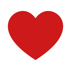 heart, love, romance or valentine's day red vector icon for apps and websites