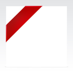 red corner ribbon