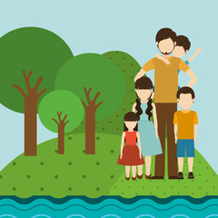 Wall Mural - happy family design 