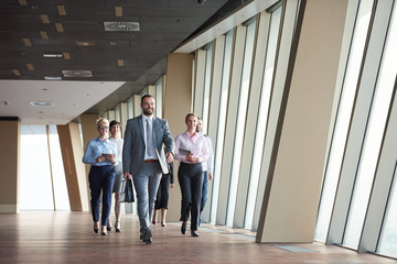 Wall Mural - business people group walking