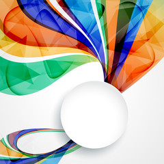 Wall Mural - Abstract background with color waves