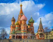 Saint Basil's Cathedral At Red Square In Moscow