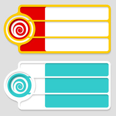 Poster - colored boxes for your text and spiral