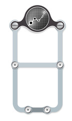 Poster - vector vertical frame with screws and graph