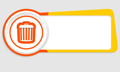 Poster - Vector abstract button for your text and trashcan