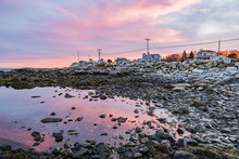 Maine Coast At Sunset