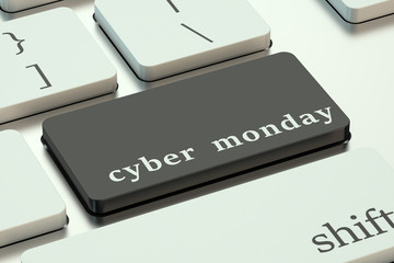 Poster - cyber monday concept on the keyboard