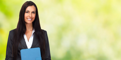 Wall Mural - Young smiling business woman.