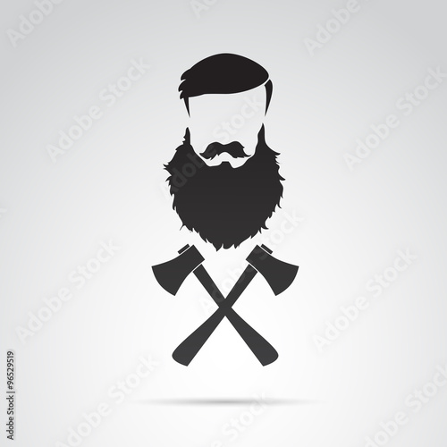Fotografie, Obraz Beard, funny, motivational illustration. Vector art.