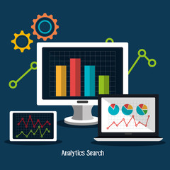 Wall Mural - Analitycs search and SEO graphic