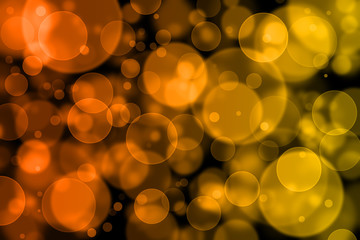 Wall Mural - Orange and yellow bokeh abstract light background
