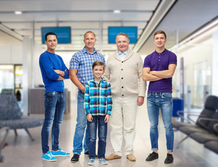 Canvas Print - group of smiling men and boy