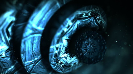 Three dimensional abstract motion graphics