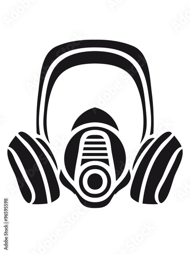 Cuadros en Lienzo biohazard logo sign symbol toxic virus biological chemical gas mask cool design