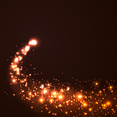 Wall Mural - Shooting glittering star abstract background
