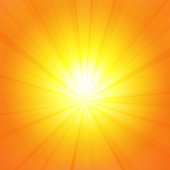 Wall Mural - yellow orange background with sun rays