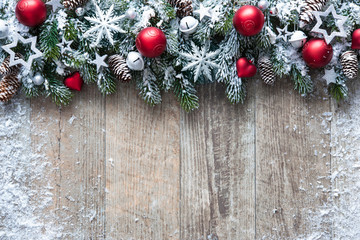 Wall Mural - christmas background with decorations