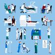© Macrovector - Medical care people fllat icons set
